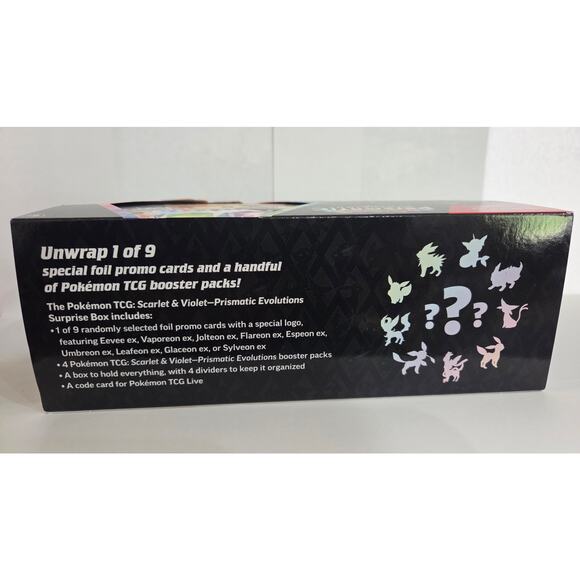 Pokemon Prismatic Evolutions Surprise Box, Dice, Condition Markers, Card Divider - Picture 5 of 9